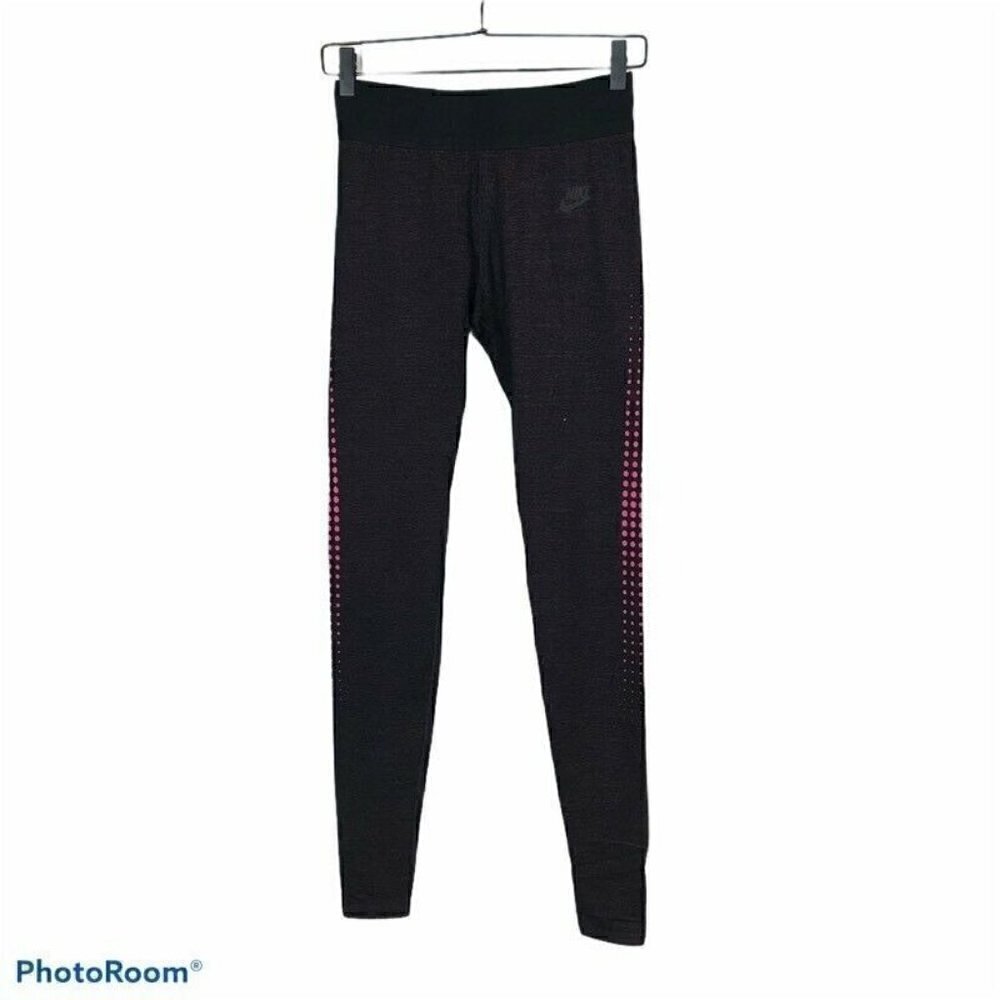 Nike Burnout Stirrup Leggings Black Pink small